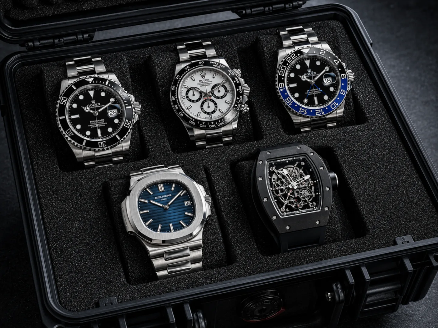 Luxury wristwatch close-up